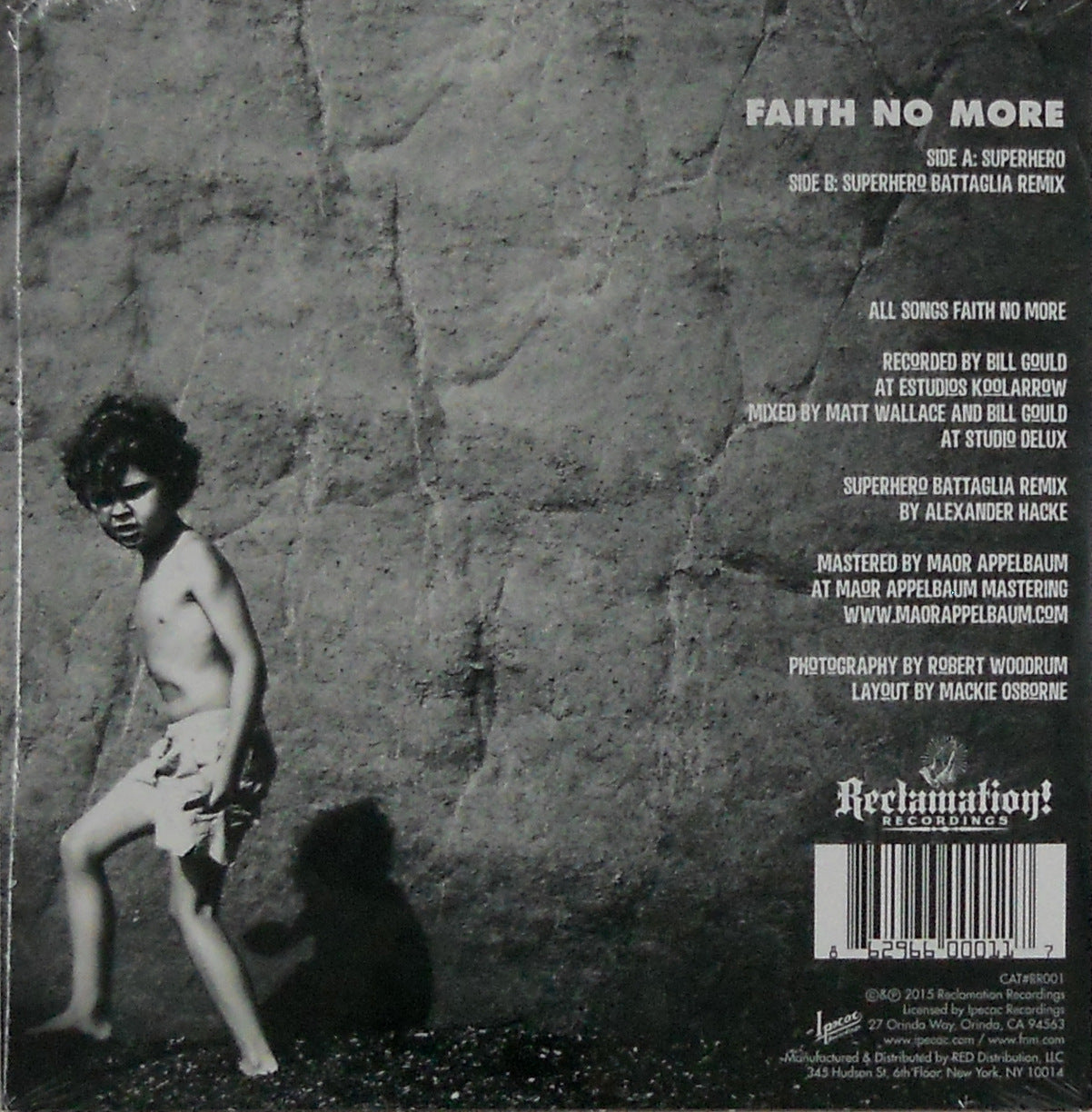 FAITH NO MORE super hero 7" inch back